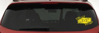Proud Redneck with Rebel Flag Country Car or Truck Window Decal Sticker (Yellow)