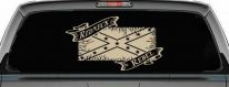 Redneck Rebel with Rebel Flag Country Car or Truck Window Decal Sticker (Desert Sand)