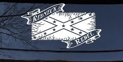 Redneck Rebel with Rebel Flag Country Car or Truck Window Decal Sticker