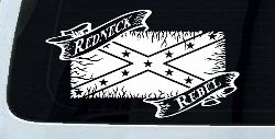 Redneck Rebel with Rebel Flag Country Car or Truck Window Decal Sticker