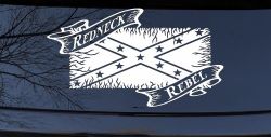 Redneck Rebel with Rebel Flag Country Car or Truck Window Decal Sticker