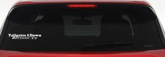 Tailgates Down Bottoms Up Country Car or Truck Window Decal Sticker (White)