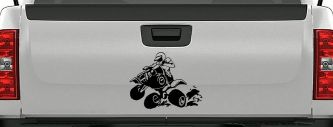 Four Wheeler Mudding Off Road Car or Truck Window Decal Sticker (Black)