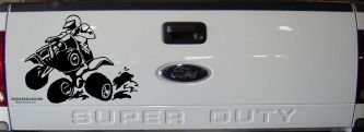 Four Wheeler Mudding Off Road Car or Truck Window Decal Sticker (Black)