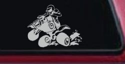 Four Wheeler Mudding Off Road Car or Truck Window Vinyl Decal Sticker (Light Gray)