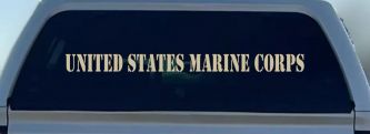 United States Marine Corps Military Car or Truck Window Decal Sticker (Desert Sand)