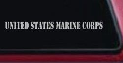 United States Marine Corps Military Car or Truck Window Decal Sticker (Light Gray)