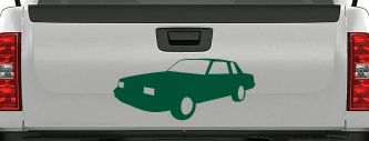 Oldsmobile Cutlass Car or Truck Window Decal Sticker (Dark Green)
