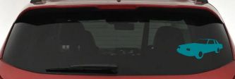 Oldsmobile Cutlass Car or Truck Window Vinyl Decal Sticker (Turquoise Blue)