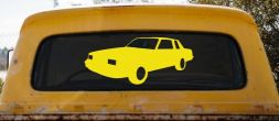 Oldsmobile Cutlass Car or Truck Window Decal Sticker (Yellow)