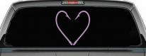 Fish Hook Heart Fishing Love Car or Truck Window Decal Sticker (Lilac)