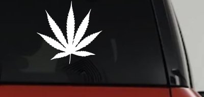 Marijuana Cannabis Leaf Car or Truck Window Vinyl Decal Sticker