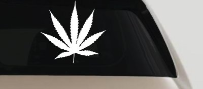 Marijuana Cannabis Leaf Car or Truck Window Vinyl Decal Sticker