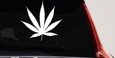 Marijuana Cannabis Leaf Car or Truck Window Vinyl Decal Sticker