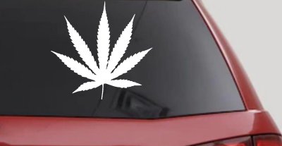 Marijuana Cannabis Leaf Car or Truck Window Vinyl Decal Sticker