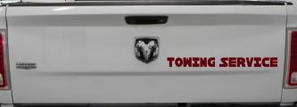 Towing Service Car or Truck Window Decal Sticker (Purple Red)