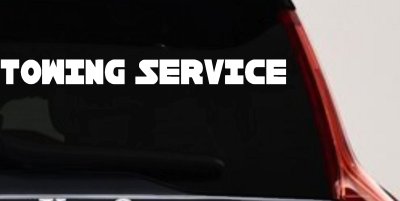 Towing Service Car or Truck Window Vinyl Decal Sticker