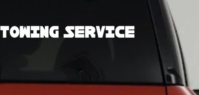 Towing Service Car or Truck Window Vinyl Decal Sticker