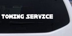 Towing Service Car or Truck Window Decal Sticker