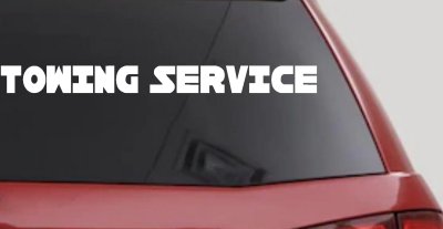 Towing Service Car or Truck Window Vinyl Decal Sticker