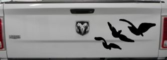 Three Birds Flying Car or Truck Window Vinyl Decal Sticker (Black)