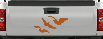 Three Birds Flying Car or Truck Window Vinyl Decal Sticker (Nut Brown)