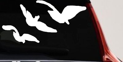 Three Birds Flying Car or Truck Window Vinyl Decal Sticker