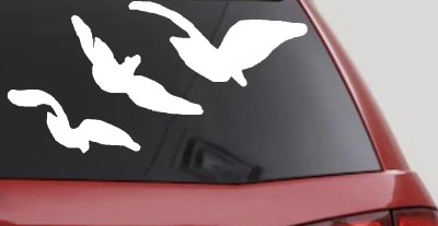 Three Birds Flying Car or Truck Window Vinyl Decal Sticker
