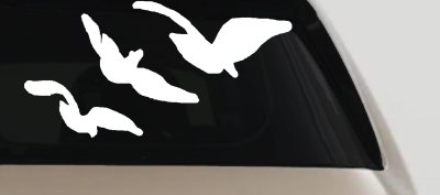 Three Birds Flying Car or Truck Window Vinyl Decal Sticker
