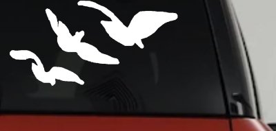 Three Birds Flying Car or Truck Window Vinyl Decal Sticker