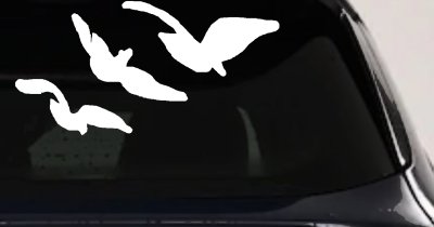 Three Birds Flying Car or Truck Window Vinyl Decal Sticker