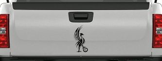Phoenix Bird Tribal Tattoo Car or Truck Window Decal Sticker (Black)