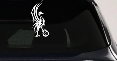 Phoenix Bird Tribal Tattoo Car or Truck Window Vinyl Decal Sticker