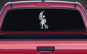 Phoenix Bird Tribal Tattoo Car or Truck Window Decal Sticker