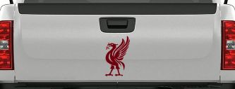 Phoenix Olive Branch In Mouth Tribal Car or Truck Window Decal Sticker (Burgundy)