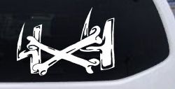 4X4 With Cross Bones Off Road Car or Truck Window Decal Sticker