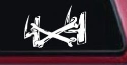 4X4 With Cross Bones Off Road Car or Truck Window Decal Sticker