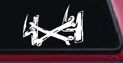 4X4 With Cross Bones Off Road Car or Truck Window Decal Sticker
