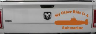 My Other Ride Is A Submarine Military Car or Truck Window Decal Sticker (Nut Brown)