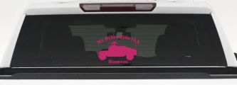 My Other Ride Is A Hummer Humvee Military Car or Truck Window Vinyl Decal Sticker (Hot Pink)