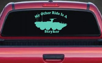 My Other Ride Is A Stryker Military Car or Truck Window Decal Sticker (Mint)