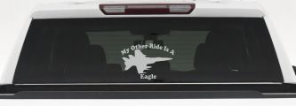 My Other Ride Is A Eagle Military Car or Truck Window Vinyl Decal Sticker (Light Gray)