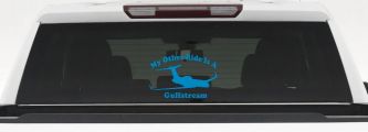My Other Ride Is A Gulfstream Military Car or Truck Window Decal Sticker (Blue)