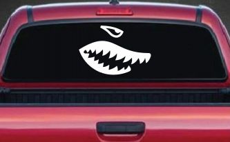 Shark Teeth Military Car or Truck Window Decal Sticker