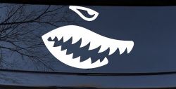 Shark Teeth Military Car or Truck Window Decal Sticker