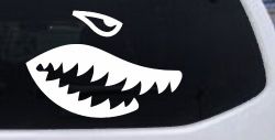 Shark Teeth Military Car or Truck Window Decal Sticker
