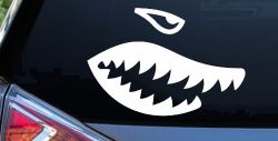 Shark Teeth Military Car or Truck Window Decal Sticker