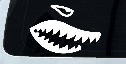 Shark Teeth Military Car or Truck Window Decal Sticker