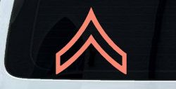 Army Private Military Car or Truck Window Vinyl Decal Sticker (Coral)