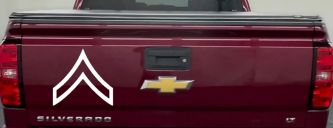 Army Private Military Car or Truck Window Vinyl Decal Sticker (White)